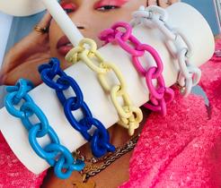 Pulseiras Coloridas pintadas pulseira corrente tendência Verão Pulseiras Coloridas pintadas pulseira corrente tendência Verão