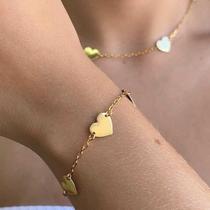 Pulseiras Corações Médios