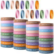 Pulseiras de borracha CYCLUSIVE Inspirational Pulseiras 60 unidades