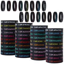 Pulseiras de borracha CYCLUSIVE, pulseiras inspiradoras de 60 peças