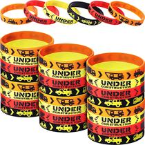Pulseiras de borracha JOVITEC Construction Party Favors 48 unidades Pulseiras de borracha JOVITEC Construction Party Favors 48 unidades