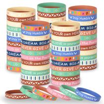 Pulseiras de borracha Morcheiong Motivational Quote 120 peças