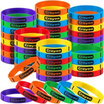 Pulseiras de borracha Simgoing Crayon Theme Silicone 60 unidades Pulseiras de borracha Simgoing Crayon Theme Silicone 60 unidades