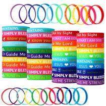 Pulseiras de Borracha Skylety Bible Bracelets - Pacote com 60 Peças