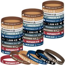 Pulseiras de borracha Skylety Spanish Christian Bracelets x60