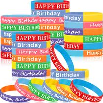 Pulseiras de borracha Sratte Happy Birthday 120 unidades para crianças