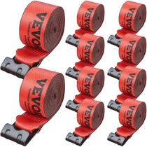 Pulseiras de caminhão VEVOR 4x9m Heavy Duty com ganchos planos de 8.165 kg, pacote com 10