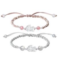 Pulseiras de casal S999 Silver Pixius feitas à mão ajustáveis
