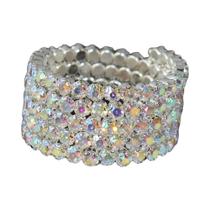 Pulseiras De Casamento Femininas Com Três a Cinco Fileiras De Cristais E Strass, Joias De Noiva Da Pulseiras De Casamento Femininas Com Três a Cinco Fileiras De Cristais E Strass, Joias De Noiva Da
