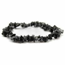 Pulseiras de cascalho em Obsidiana Flocos de Neve