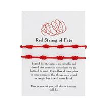 Pulseiras De Cordão Vermelho Com 7 Nós, Feitas À Mão, Amuleto De Boa Sorte Para Mulheres, Homens E