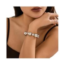Pulseiras De Corrente CCB Grandes Vintage Góticas Para Mulheres, Braceletes Elásticos Modernos Com Pulseiras De Corrente CCB Grandes Vintage Góticas Para Mulheres, Braceletes Elásticos Modernos Com