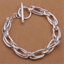 Pulseiras De Corrente Prateadas Para Homens E Mulheres, Joias Nobres Para Festa De Casamento,