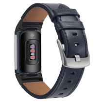 Pulseiras de couro genuíno de reposição para Fitbit Charge 6/5 Pulseiras de couro genuíno de reposição para Fitbit Charge 6/5