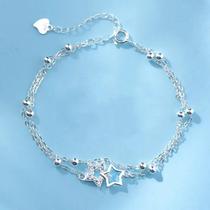 Pulseiras De Estrelas Prateadas Para Mulheres, Joias Delicadas E Modernas Coreanas, Presentes Para Pulseiras De Estrelas Prateadas Para Mulheres, Joias Delicadas E Modernas Coreanas, Presentes Para