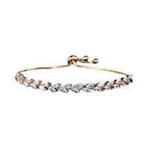 Pulseiras De Folha Branca Com Zircônia Cúbica Para Mulheres E Homens, Joias Para Casamento E Festas