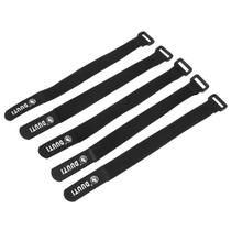 Pulseiras de gancho e laço para bicicleta Aosiyp DUUTI 5 unidades/conjunto de nylon preto