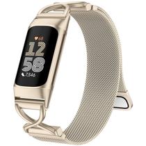Pulseiras de metal compatíveis com aço inoxidável Fitbit Charge 6/5 JKD