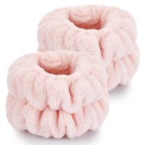 Pulseiras de Microfibra Dorbetar Rosa Claro para Lavar o Rosto