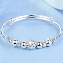 Pulseiras De Prata Com Pingente De Contas Da Sorte Para Mulheres, Joias De Moda Para Festa, Pulseiras De Prata Com Pingente De Contas Da Sorte Para Mulheres, Joias De Moda Para Festa,