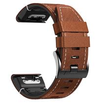 Pulseiras de relógio Abanen Quick Fit 22 mm em couro para Garmin epix Pro 47 mm/Fenix 7/Fenix 6/Fenix 5