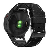 Pulseiras de relógio Abanen Quick Fit de 26 mm em couro para Garmin Instinct 2X/Fenix 7X/Fenix 6X/Fenix 5X