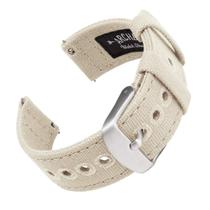 Pulseiras de relógio Archer Canvas Quick Release 18 mm Alabaster