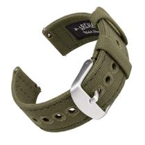 Pulseiras de relógio Archer Canvas Quick Release 20 mm Faded Olive