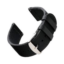 Pulseiras de relógio Archer Premium Nylon Quick Release 18 mm pretas