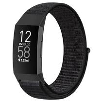Pulseiras de relógio AVOD Nylon compatíveis com Fitbit Charge 4/3/SE pretas
