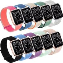 Pulseiras de relógio Bifeiyo compatíveis com Apple Watch 38-46 mm, pacote com 10
