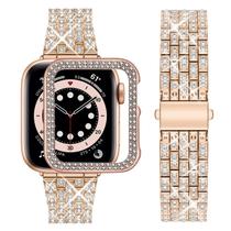 Pulseiras de relógio com capa Bling, compatível com Wutwuk, Apple Watch de 41 mm