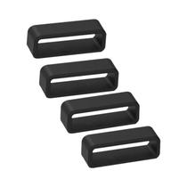 Pulseiras De Relógio De Borracha De Silicone Pretas 12-30mm Suporte De Anel De Laço 4 Peças Pulseiras De Relógio De Borracha De Silicone Pretas 12-30mm Suporte De Anel De Laço 4 Peças