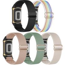 Pulseiras de relógio Folavii Stretchy Nylon para Fitbit Charge 6/5
