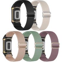 Pulseiras de relógio Folavii Stretchy Nylon para Fitbit Charge 6/5 Pulseiras de relógio Folavii Stretchy Nylon para Fitbit Charge 6/5