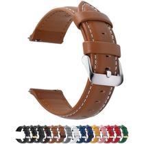 Pulseiras de relógio Fullmosa Leather Quick Release 24 mm marrons