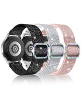 Pulseiras de relógio LETOID para Galaxy 20mm Bling Stretchy Nylon Feminino