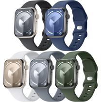 Pulseiras de relógio Maledan Soft Silicone, pacote com 5 unidades para Apple Watch Pulseiras de relógio Maledan Soft Silicone, pacote com 5 unidades para Apple Watch