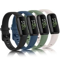 Pulseiras de reposição compatíveis com Vancle Fitbit Inspire 3, pacote com 4 Pulseiras de reposição compatíveis com Vancle Fitbit Inspire 3, pacote com 4