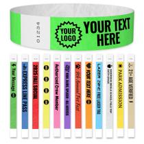 Pulseiras de segurança personalizadas impressas em Tyvek Wristco Pulseiras de segurança personalizadas impressas em Tyvek Wristco