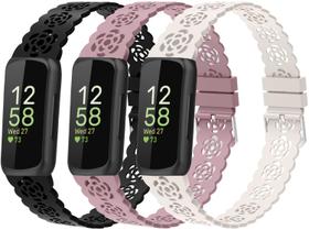 Pulseiras de silicone compatíveis com Fitbit Inspire 3/2/HR da Nigaee