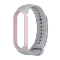 Pulseiras de silicone de duas cores compatíveis com MI BAND 5 6 + Película -