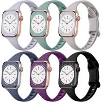 Pulseiras de silicone para relógios esportivos compatíveis com Lerobo Apple Watch 38-49 mm