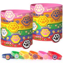 Pulseiras de silicone Party Favors KELENO 24 Dog Paw para crianças