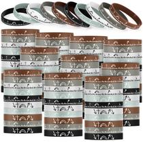 Pulseiras de silicone ShinyRelief Religious, 100 unidades para homens Pulseiras de silicone ShinyRelief Religious, 100 unidades para homens
