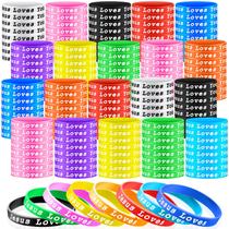 Pulseiras de Silicone Skylety "Jesus Loves You" - Pacote com 50 Unidades