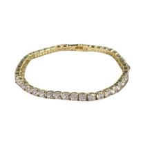 Pulseiras De Tênis De Zircônia Dourada Para Mulheres, Joias De Festa De Luxo Em Estilo Coreano Com Pulseiras De Tênis De Zircônia Dourada Para Mulheres, Joias De Festa De Luxo Em Estilo Coreano Com