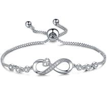Pulseiras Desimtion Infinity Heart banhadas a ouro para mulheres