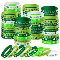 Pulseiras do Dia de São Patrício PEUTIER Rubber 80 unidades verdes