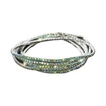 Pulseiras Elásticas De Cristal Dourado Com Strass 5 Peças DIY Joias Presente Pulseiras De Metal De